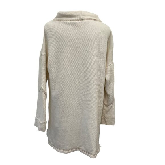 Soft Surroundings Mock-Neck Knit Pullover Sweater Tunic Cream size Medium - Picture 5 of 7
